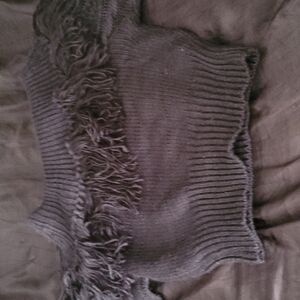 Cow neck off shoulder sweater